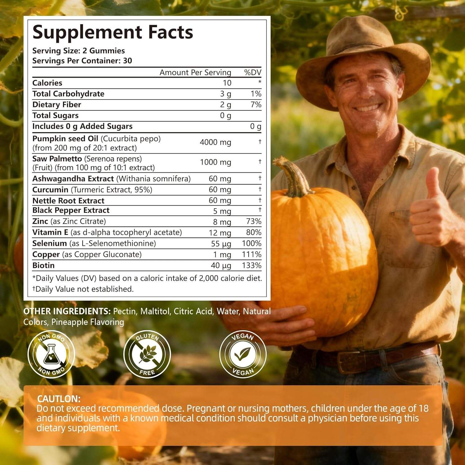 FloraStrand Pumpkin Seed Oil Gummies