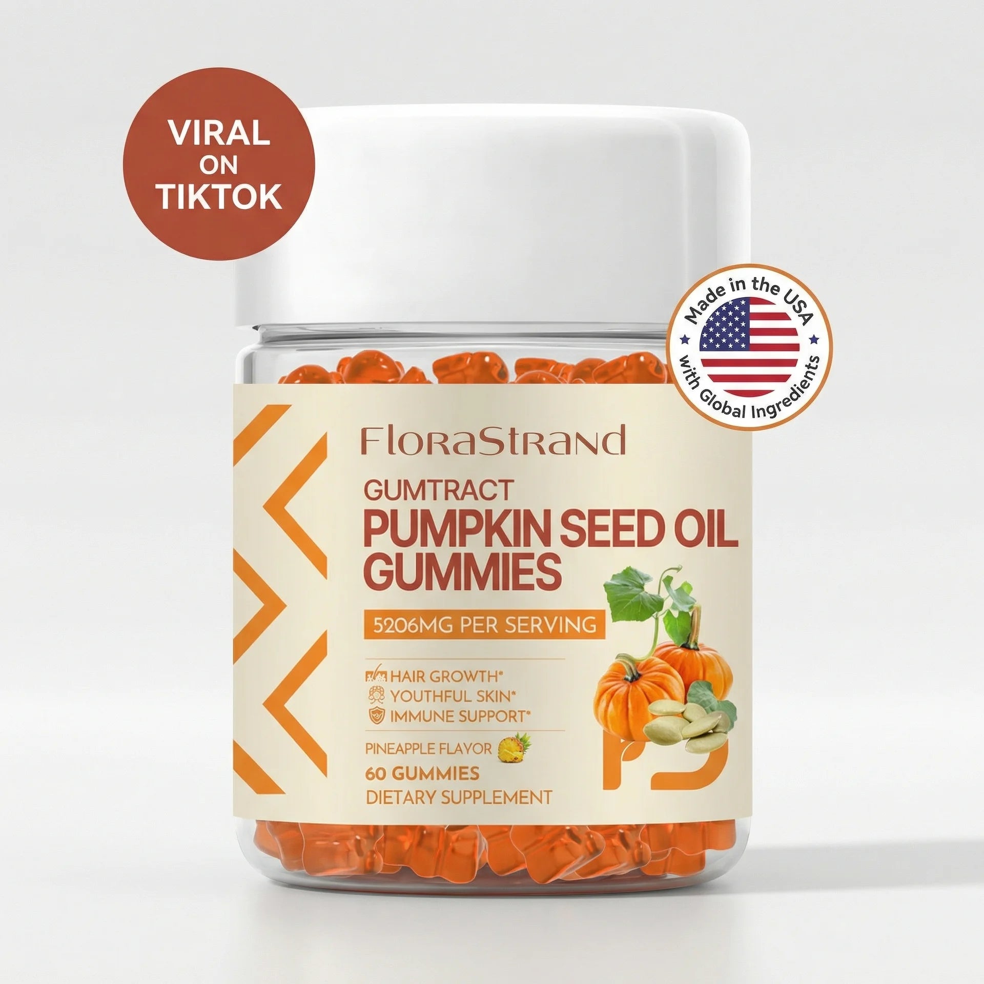 FloraStrand Pumpkin Seed Oil Gummies