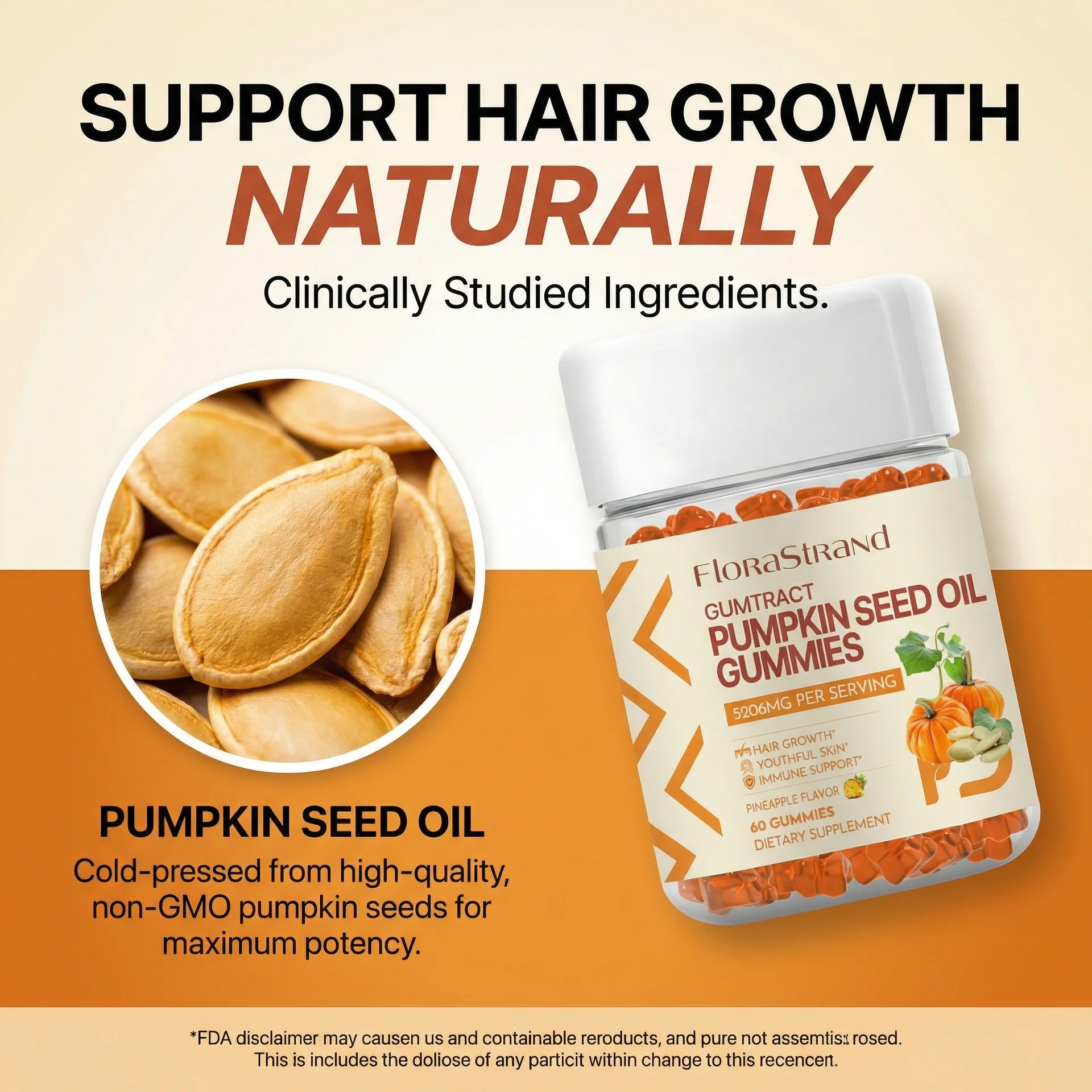 FloraStrand Pumpkin Seed Oil Gummies